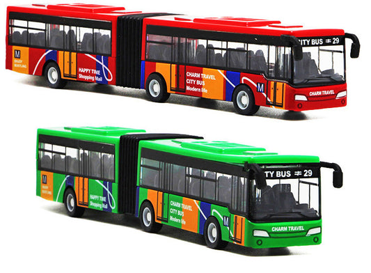 Alloy Double-section Lengthened Minibus Small Pull Back Children's Toy Bus